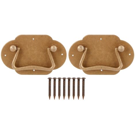 2Set Copper Handle Antique Drawer Pull Handles Hardware for Cabinet Closet Wardrobe