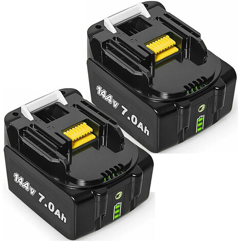 2Stück 14.4V 7.0Ah Ersatz Akku für Makita 14.4V BL1430 BL1415 BL1440 BL1415N BL1430B BL1460 BL1460B mit LED Indikator