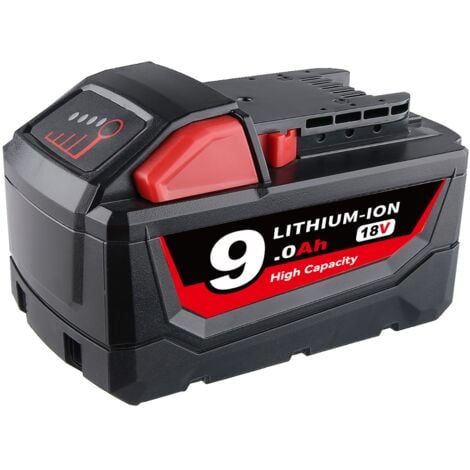 PDSTATION 2Stück 18V Für Milwaukee M18 Akku M18B6 XC 9.0 Ah Li-Ion 48-11-1860 48-11-1852