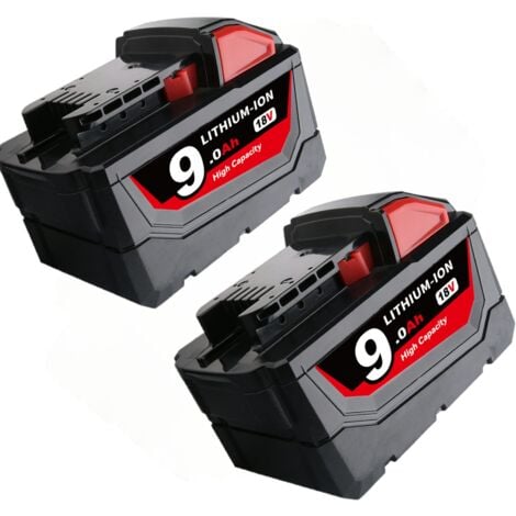 2Stück 18V Für Milwaukee M18 Akku M18B6 XC 9.0 Ah Li-Ion 48-11-1860 48-11-1852 M18B 48-11-1840 48-11-1828 48-11-1820 48-11-1815 48-11-1850