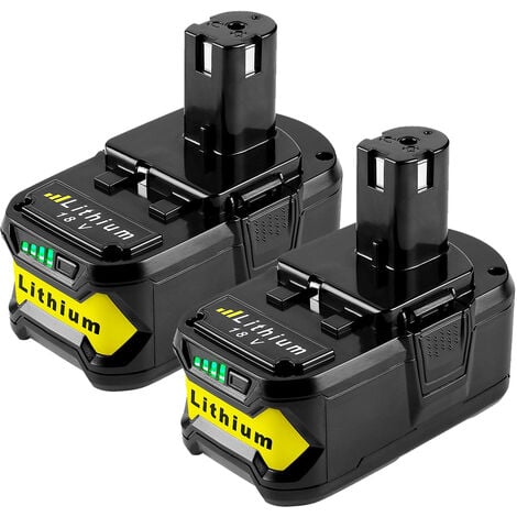 PDSTATION 2Stück 7.0Ah Ersatzakku für Ryobi 18V P108 ONE+ Akku Li-ion Batterie Ryobi P104 P102 RB18L50 RB18L40 RB18L25 BPL-1815 BPL-1820G BPL18151 BPL1820 P104 P105 P107 mit LED-Anzeige