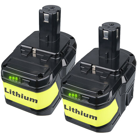 2Stück 9,0Ah Ersatzakku für Ryobi 18V P108 Akku Li-ion Batterie Ryobi ONE+ RB18L50 RB18L40 RB18L25 BPL-1815 BPL-1820G BPL18151 BPL1820 P104 P105 P107 mit LED-Anzeige