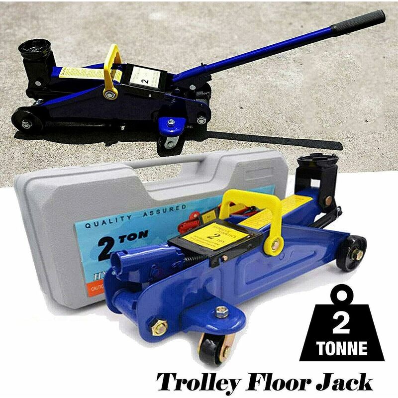 Briefness - 2T Hydraulic Trolley Jack, Heavy Duty Trolley Profile Lifting Ideal for Changing Tires in the Garage, Workshop