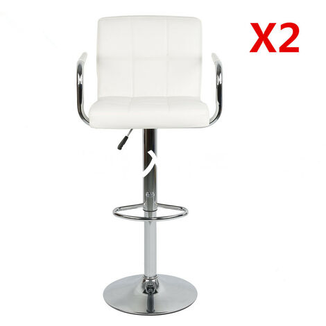 Tabouret ajustable de tailleur blanc