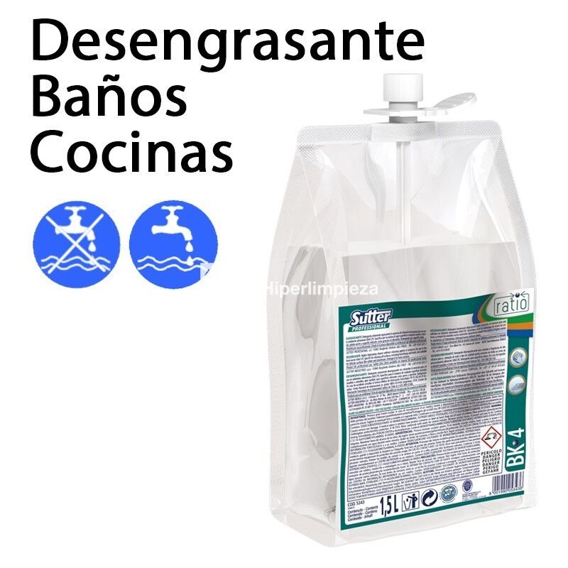 

2uds Desengrasante BK4 para baños y cocinas 1500 ml