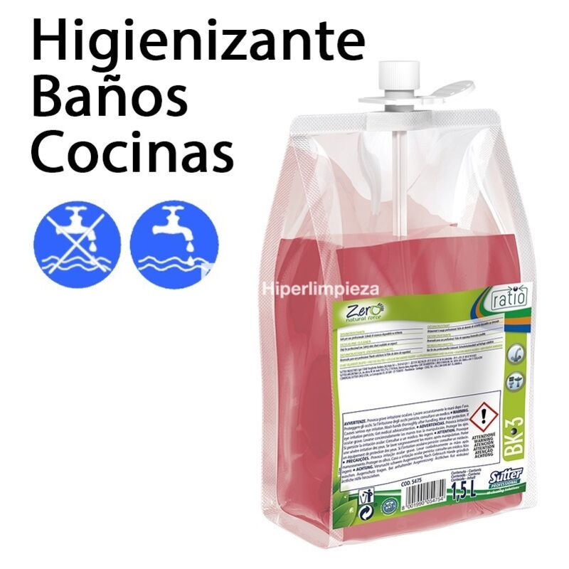 

2uds Higienizante BK3 para baños y cocinas 1500 ml