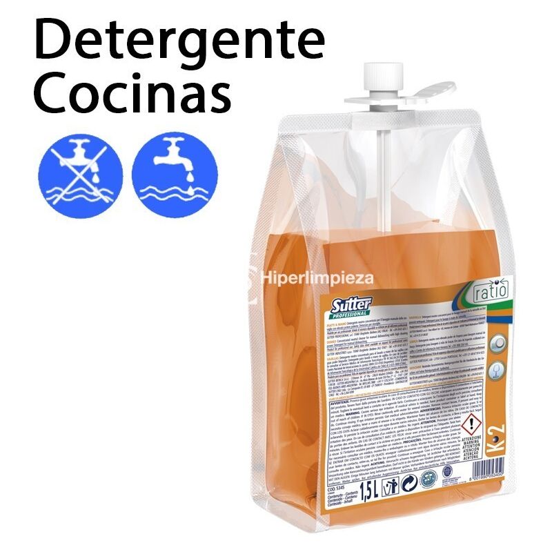 

2uds Lavavajillas manual K2 para cocinas 1500 ml