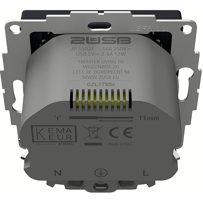 2usb - Inchargepro Usb Aa Steckdose 12w 2.4a Anthrazit