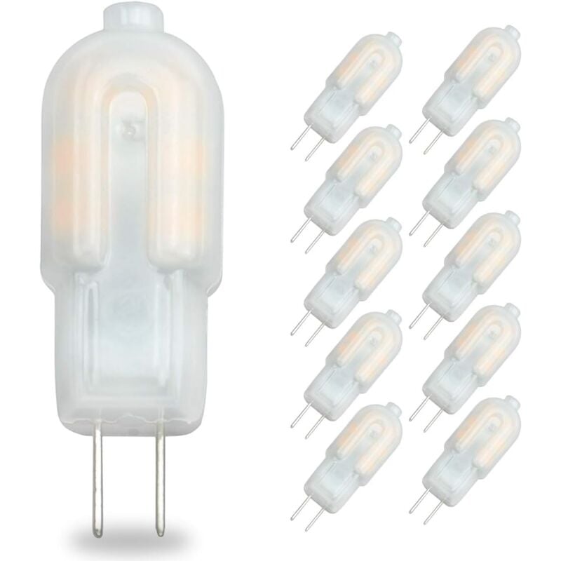 Ugreat - 2W G4 Ampoule LED,Bi Pin Base, Boite lactée, 20W Remplacement d'ampoule halogène, ac/dc 12V,conomie d'énergie Lampe Bulb (Blanc chaud
