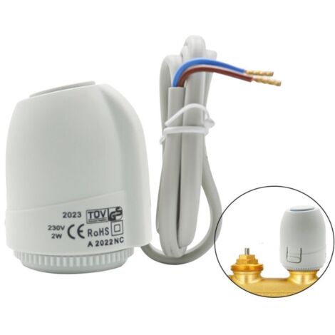 2W Geschlossener IP54 Elektrischer Thermoantrieb Verteiler Wasserdichtes Thermostatventil für Fußbodenheizung für 230V Heizsystem