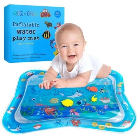 2windeal® Tapis d\'eau Gonflable Centre de Jeu Mat bébé éducatif enfant requin avec boîte 6650cm