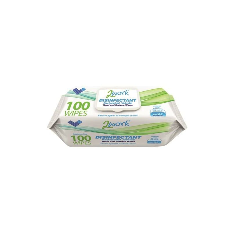 2work - Viricidal Wipes Pk100 - 2W07385