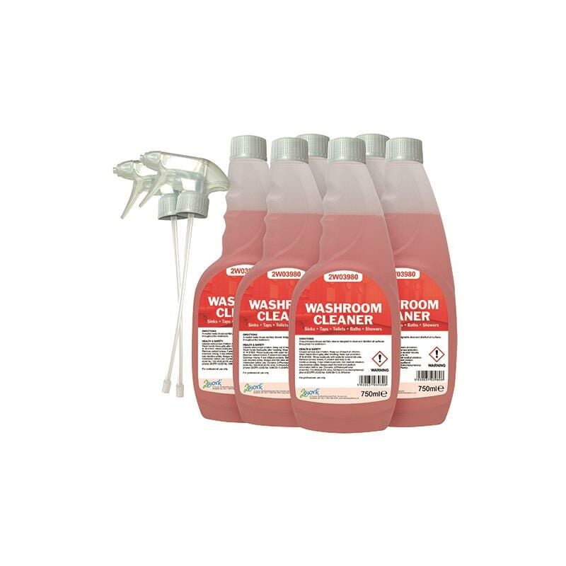 Washroom Cleaner 750ml Pk6 - 2work