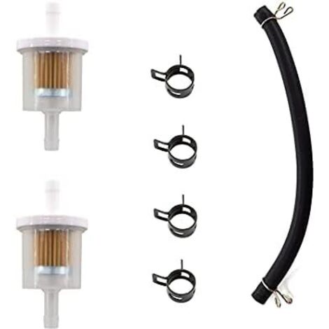 2X 07-107 Benzin-Kraftstofffilter für John Deere AM108356 Briggs &amp Stratton 493629 &amp 691035 Tecumseh 34279A mit 6 mm x 9 mm Schlauch