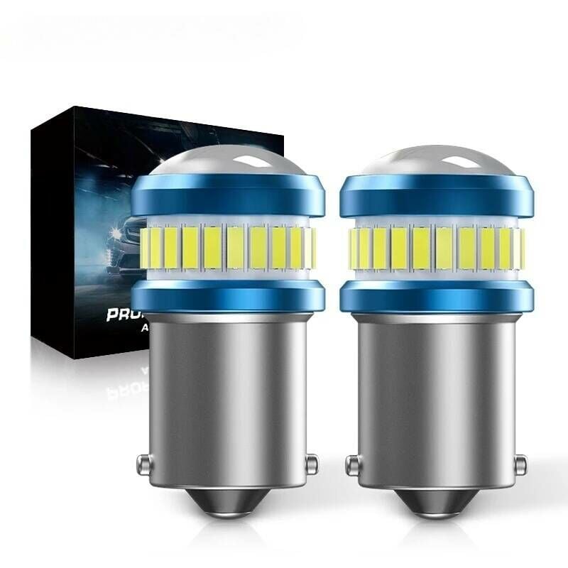 L&h-cfcahl - 2x 1156 BA15S P21W 1157 7440 7443 W21/5W 3157 BAZ15D BA15D P21/5W Bau15s ampoule de voiture led lampe clignotant arrière 12V, blanc,