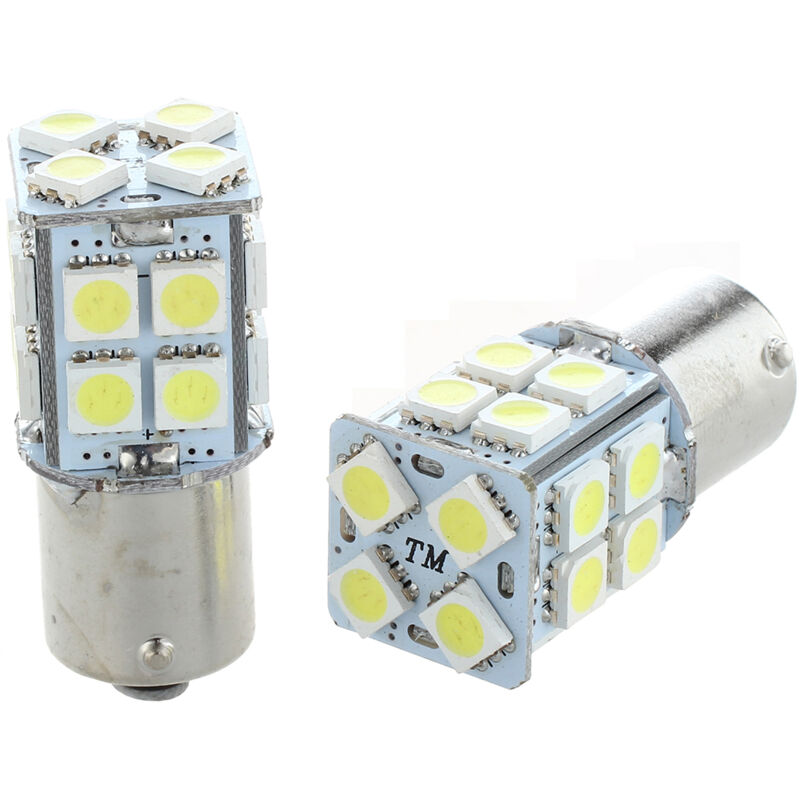 Image of 2x 1156 BA15S P21W 20 smd led Rücklicht Birne Weiß 300LM 1,2W Auto auto licht