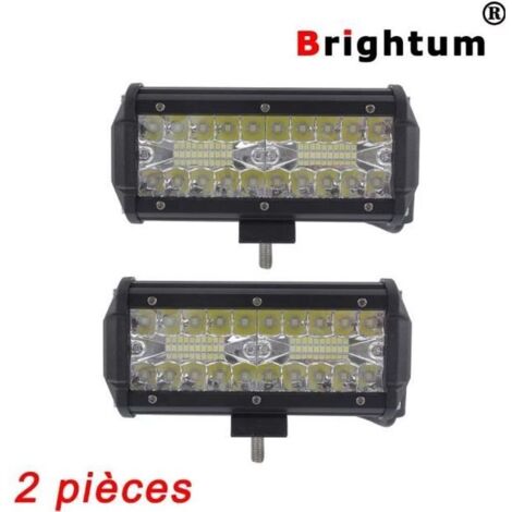 2x 120W 7\" Cree Rampe LED Phares longue portée Barre de led 4x4 Offroad Tractor