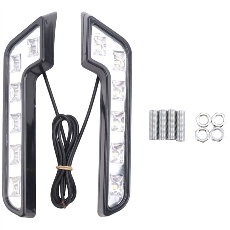 Image of 2X 12V Super Helle drl led Tagfahrlicht für Autos Auto Wasserdichte Fahren Nebel Lampen