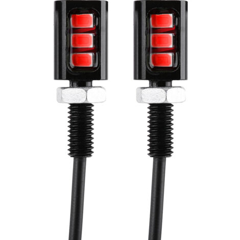 2x 12V Universel Voiture Moto Plaque D'immatriculation Vis Boulon Lumière Lampe Rouge LED