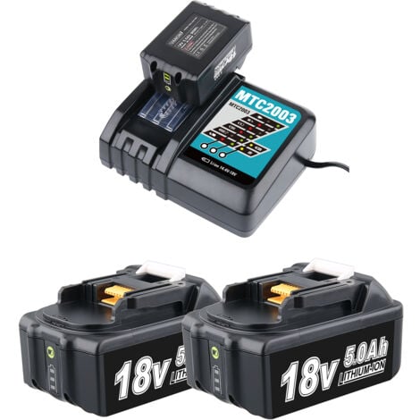 PDSTATION 2X 18V 5.5Ah pour Makita batterie LXT 18V BL1850B +DC18RF chargeur compatible avec BL1860 BL1860B BL1850 BL1850B BL1840 BL1830 BL1820 LXT400 DC18RA DC18RC DC18RD
