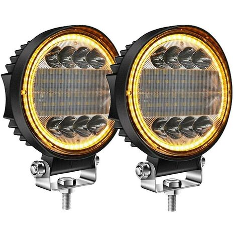2x 4 Zoll 200w LED-Arbeitsscheinwerfer Combo Spot Off-Road-Fahren Bernstein Nebelscheinwerfer