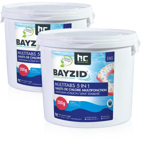 2x 5 kg BAYZID® Multitabs 200g 5in1 für Pools