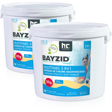 2x 5 kg BAYZID® Multitabs 20g 5in1 für Pools