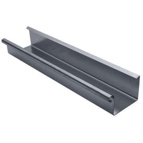 2x 5 Meter GRÖMO ALUSTAR Dachrinne kastenförmig Anthrazit 333 / 5 m, SX (glatt), 83341