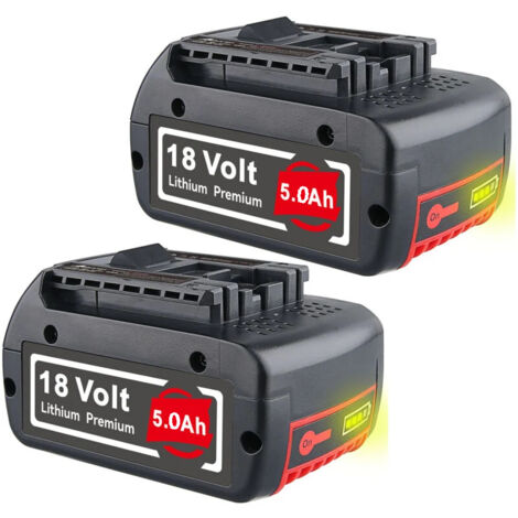 2X 5.0Ah pour Bosch GBA 18V batterie de rechange Professional GSR GSB BAT618 BAT609 BAT620
