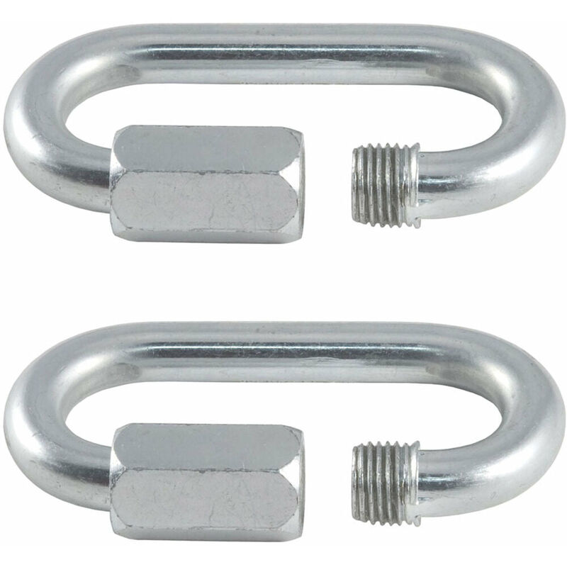 2x 6mm Stainless Steel Quick Link Wire Rope Chain Link Carbine Screw Loop