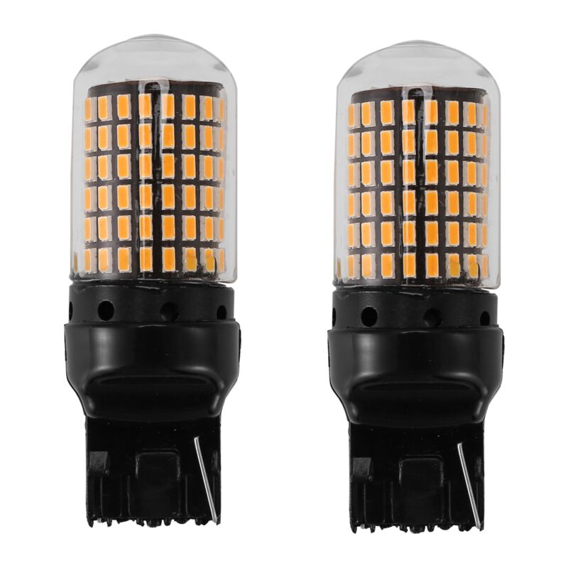Image of 2X 7440 Canbus Super Bright Fehlerfreie LED-Lampe T20 W21W 144 smd Gelb für RüCkfahr-Blinker