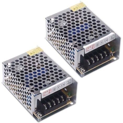 2X AC 100V - 240V à DC 5V 5A 25W Convertisseur de tension Commutateurs Alimentation Pièce pour Guidé