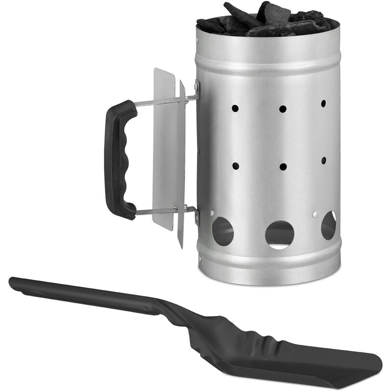 Image of 2-piece grill set, steel chimney starter,&hellip;