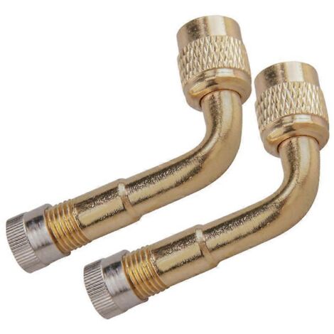 2x adaptateurs de valve d'angle 45° 90° 135° pour extension pneu moto, caravane, camping-car, voiture, remorque.