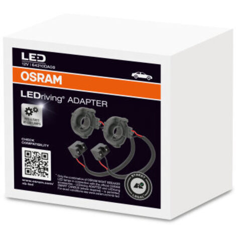 2x Adaptateurs LEDriving 64210DA08 ADAPTER (Off Road) - OSRAM - VW CADDY / GOLF SPORTVAN / SCIROCCO / TOURAN