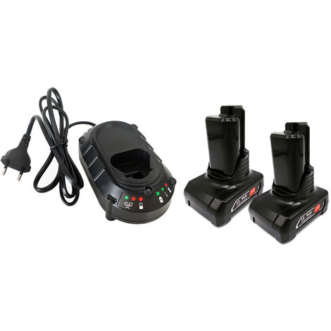 2X Akkupack GBA für Bosch 12V 10,8V 4,0Ah mit 1X GAL 12V-40 Ladegerät, Kompatibel mit BOSCH 1600Z0002Y BAT411 BAT412 BAT412 BAT413 BAT414 BAT420 Akku Set