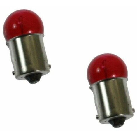 2x ampoule 12V 10W BA15S rouge voiture tracteur moto frein stop universel lumière éclairage