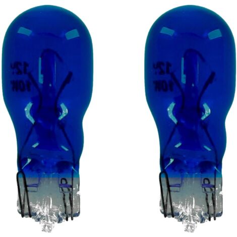 2x Ampoule 12V 10W T13 W2.1x9.5d clignotant latéral voiture moto scooter éclairage goutte d'eau lampe tableau bord indicateur, bleu