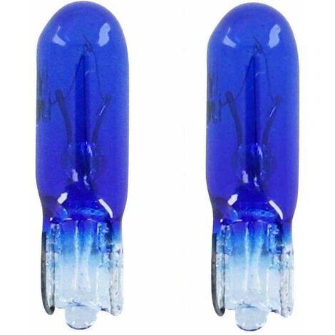 2x ampoule 12V 1,2W T5 W2x4,6D bleu wedge voiture tracteur remorque moto universel