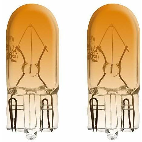 2x ampoule 12V 5W T10 W2,1x9,5D wedge orange voiture moto tracteur remorque