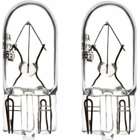 2x ampoule 12V 5W T10 W2,1x9,5D wedge transparent voiture moto tracteur remorque
