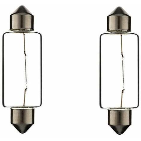 2x ampoule 24V 15W SV8,5 15x44mm navette voiture camion remorque tracteur éclairage lumière
