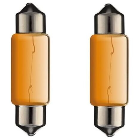 2x Ampoule 5W 10X36 24V ORANGE camion fourgon voiture tracteur véhicule agricole