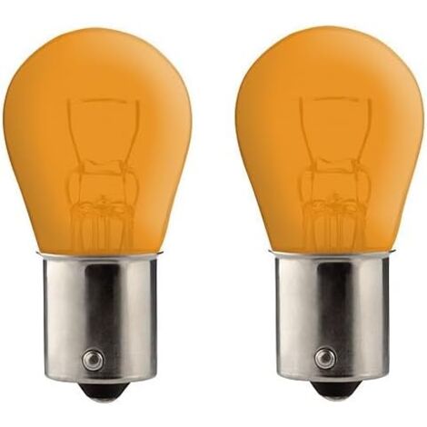 2x Ampoule BAU15S 24V ORANGE 21W camion fourgon voiture tracteur véhicule agricole