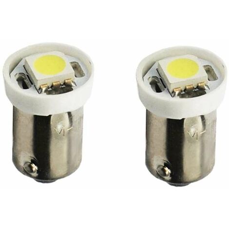 2x ampoule LED 12V 4W BA9S blanc 1x SMD 5050 moto voiture tracteur remorque