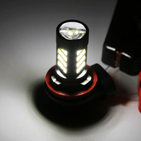 2x Ampoule LED H11/H8 42 SMD Blanc 2835 Anti-Erreur Canbus pour Phare et Anti-Brouillard