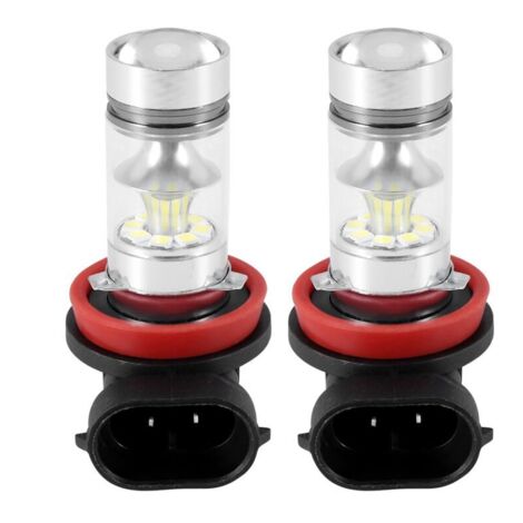 2X Ampoule LED H8 H11 H16 6000K Blanc 100W Haute Puissance Pour Feux Antibrouillard Et Diurnes