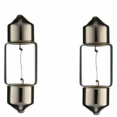 CYCLINGCOLORS 2x ampoule navette 12v 8w Sv8,5 longueur 30mm voiture tracteur tondeuse mobylette