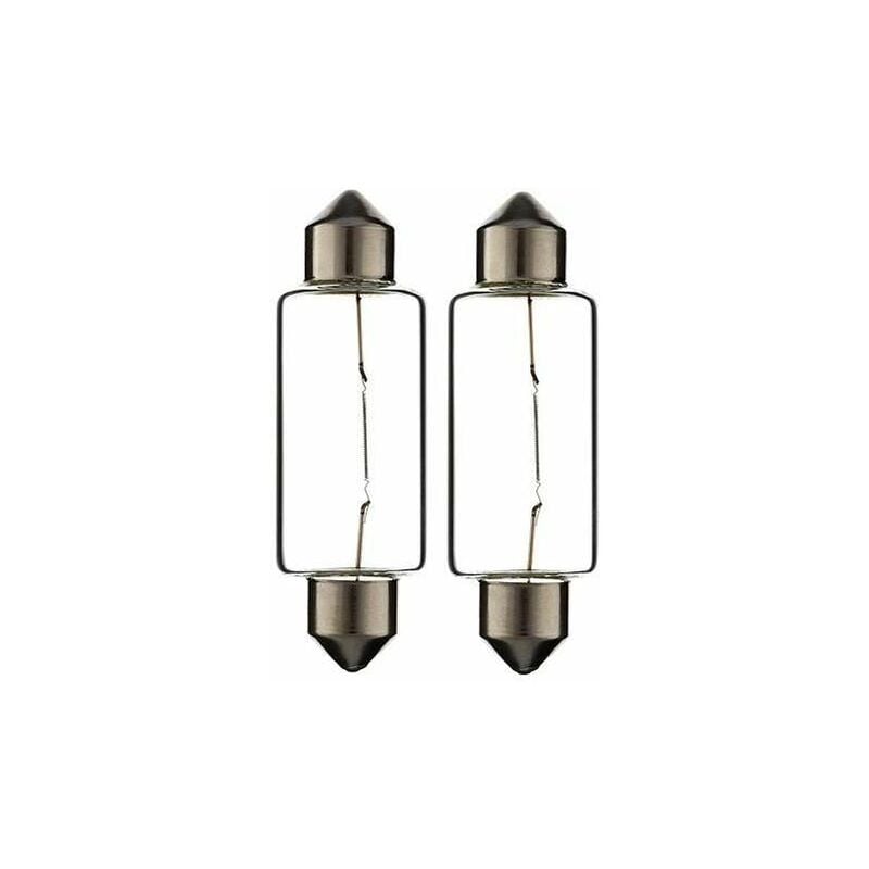 Cyclingcolors - 2x Ampoule navette transparent 24V 18W 15x44mm SV8.5 universelle camion fourgon camping car voiture moto tracteur