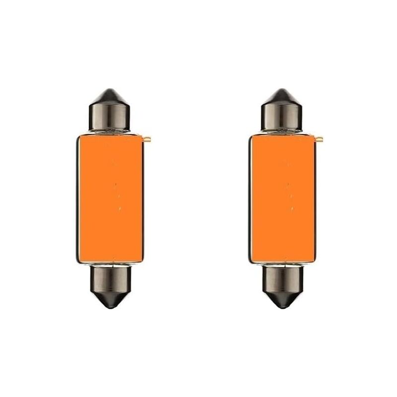 2x Ampoule SV8.5 21W 15X44 orange 12V voiture moto scooter réparation changement éclairage